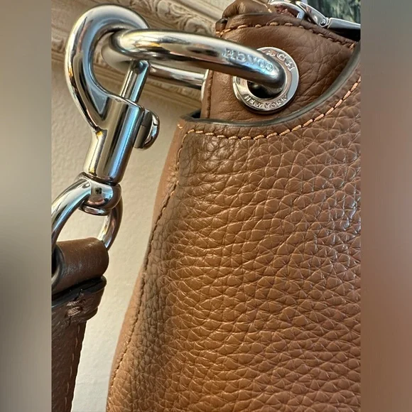 COACH Remi 1317 Pebbled Leather Satchel Saddle Handbag MSRP $398 - Picture 3 of 6